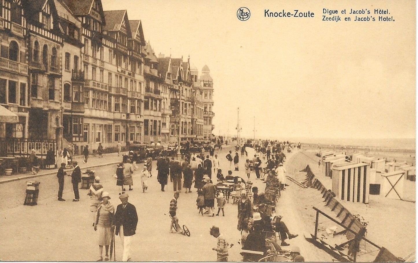 KNOCKE-ZOUTE - DIGUE ET JACOB'S HOTEL - V1934