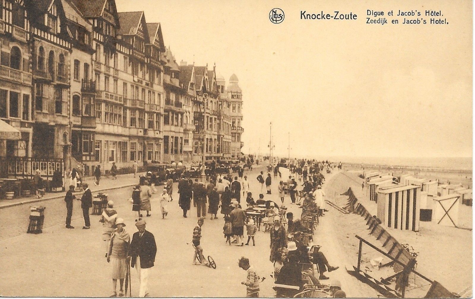 KNOCKE-ZOUTE - DIGUE ET JACOB'S HOTEL - V1934