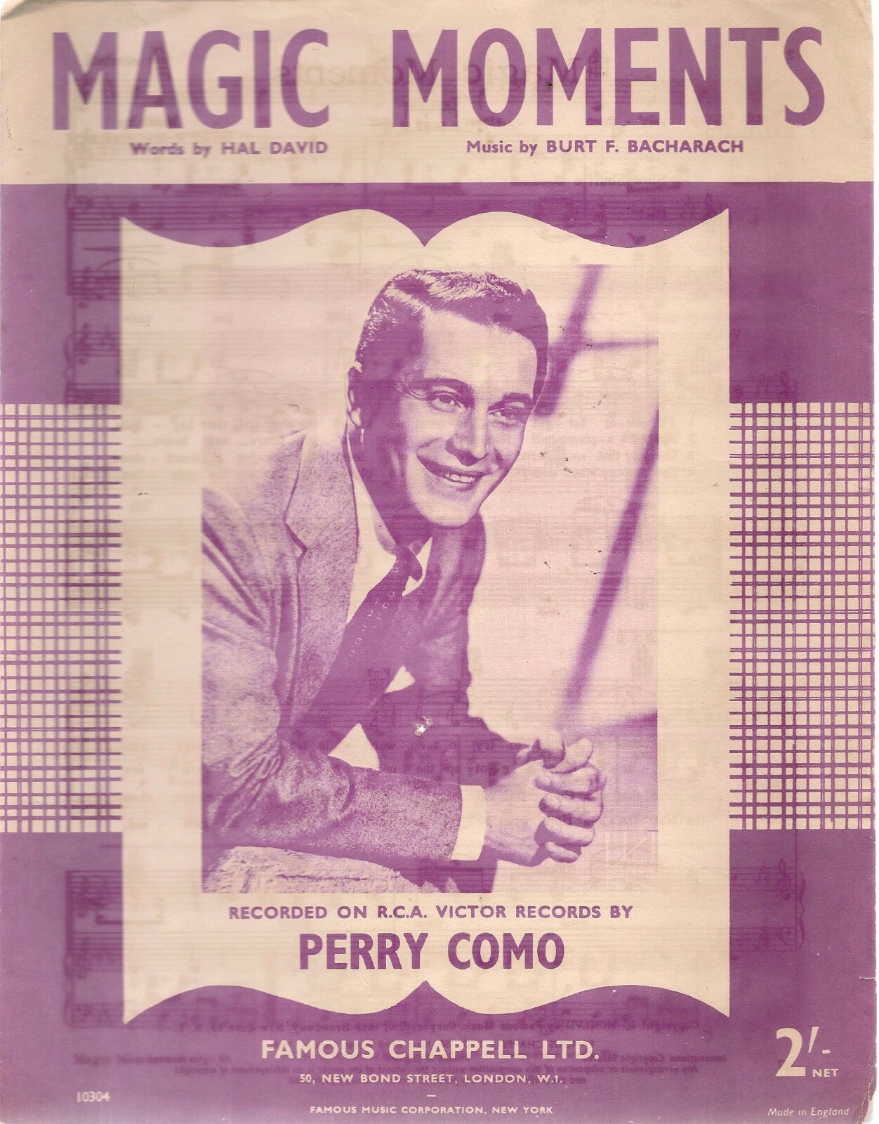 MAGIC MOMENTS - BURT BACHARACH - SPARTITO-SHEET MUSIC