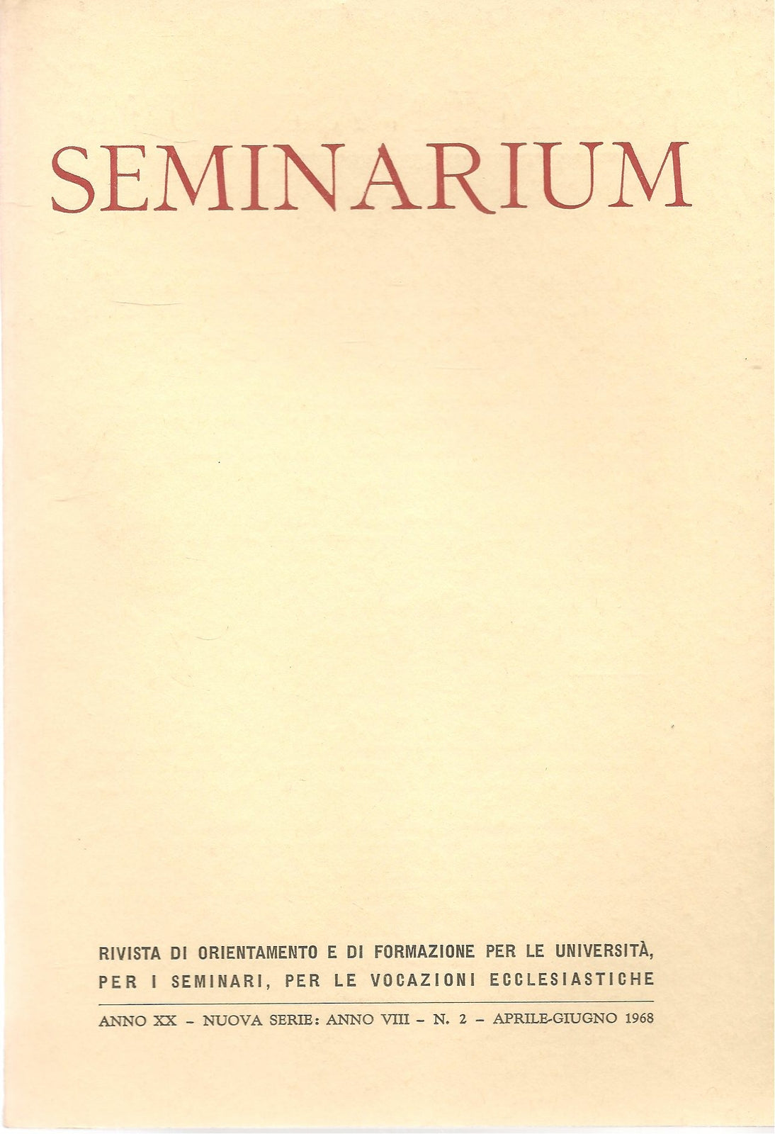 SEMINARIUM N. 2 - 1968