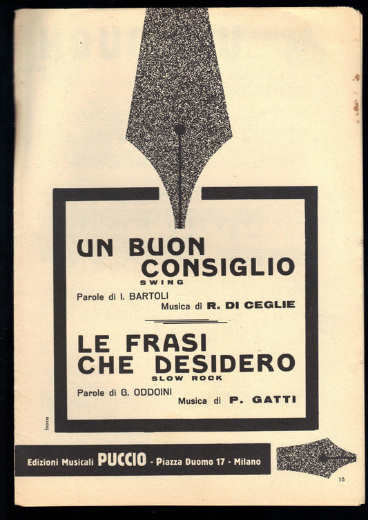 UN BUON CONSIGLIO (swing) - LE FRASI CHE DESIDERO (slow rock) # SPARTITO