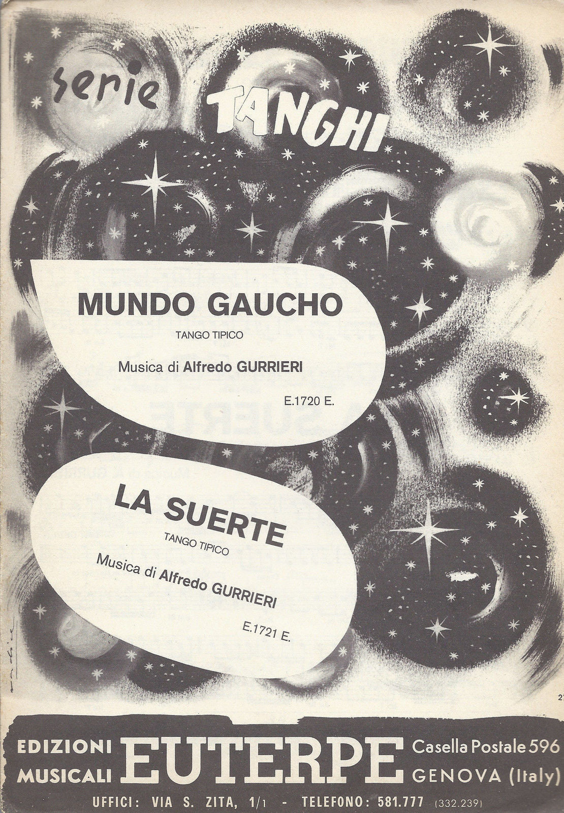MUNDO GAUCHO - LA SUERTE  A. Gurrieri # SPARTITO