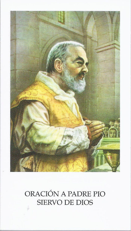 ORACION A PADRE PIO SIERVO DE DIOS - SANTINO - HOLY CARD - s