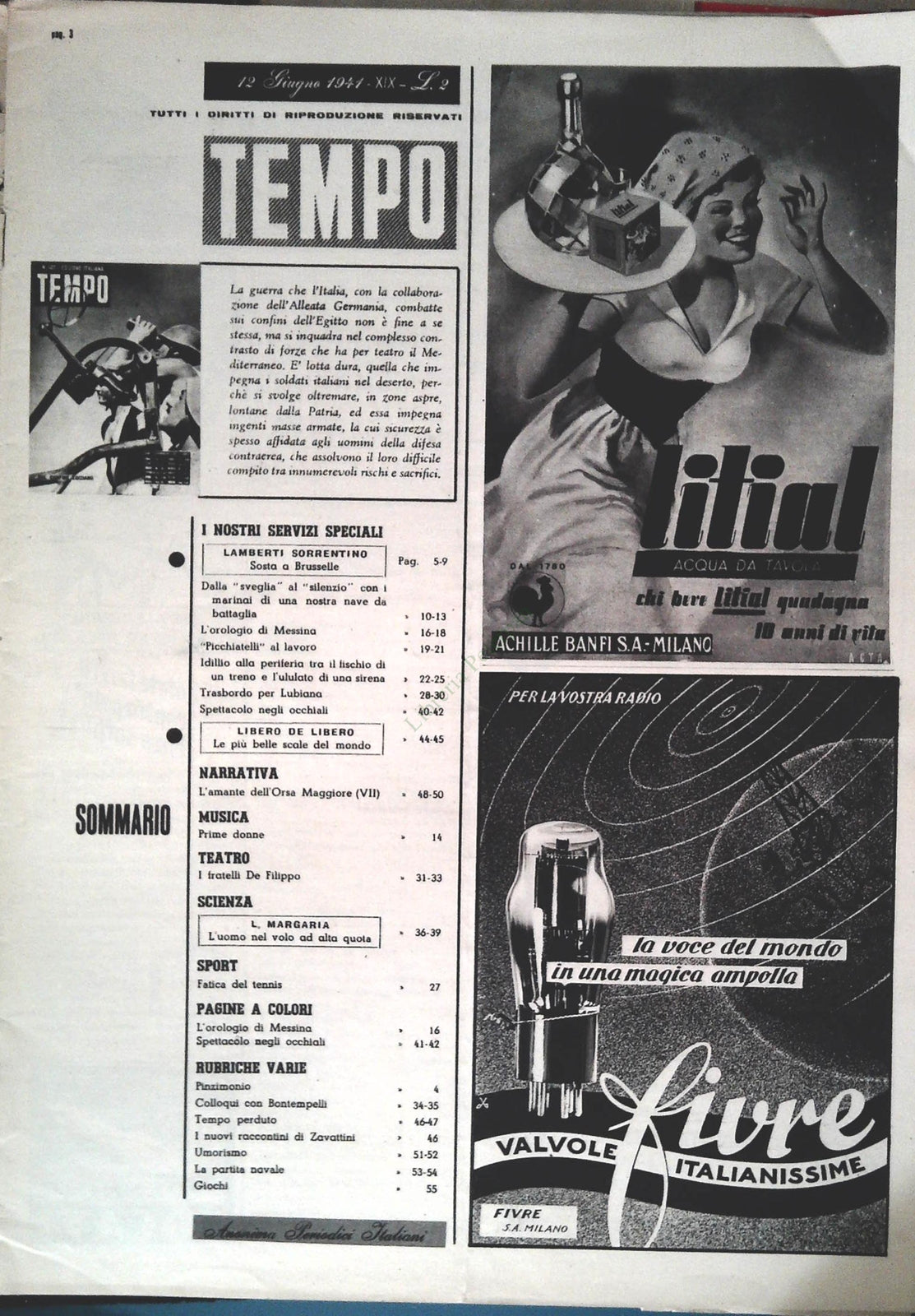 TEMPO N. 107 - GIUGNO 1941 - PICCHIATELLI AL LAVORO - FRATELLI DE FILIPPO