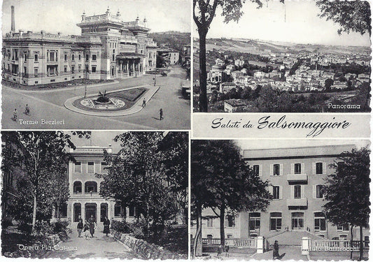 SALSOMAGGIORE - SALUTI - 4 VEDUTE - V 1956 - FG