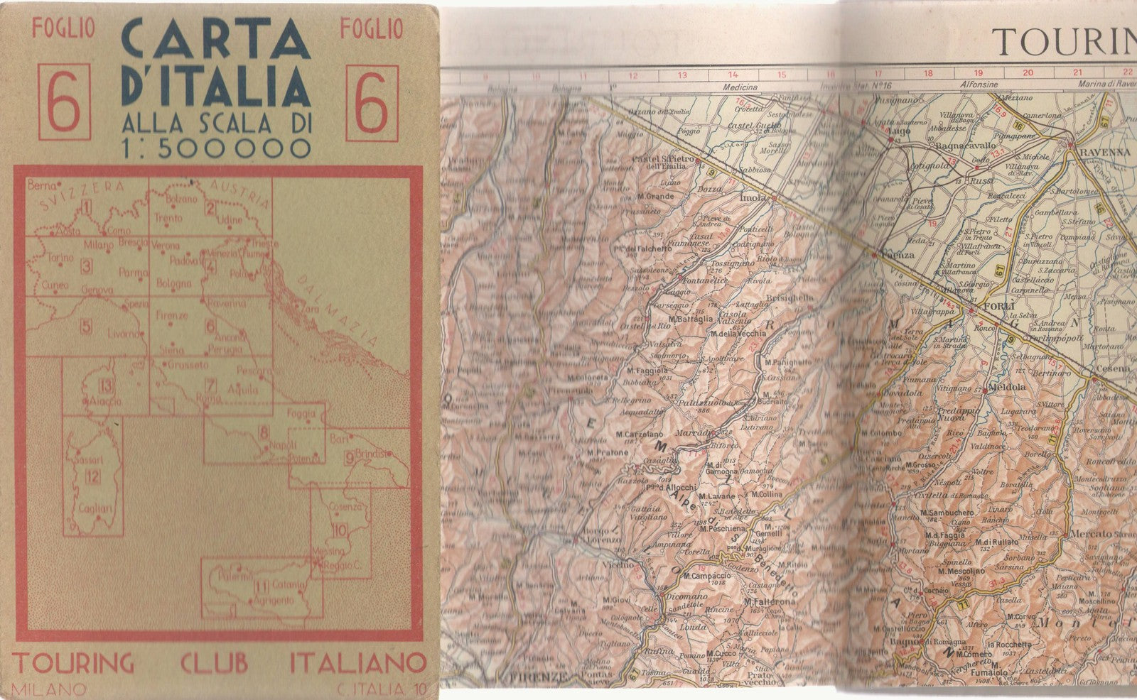 CARTA D'ITALIA 1:500.000 - FOGLIO 6
