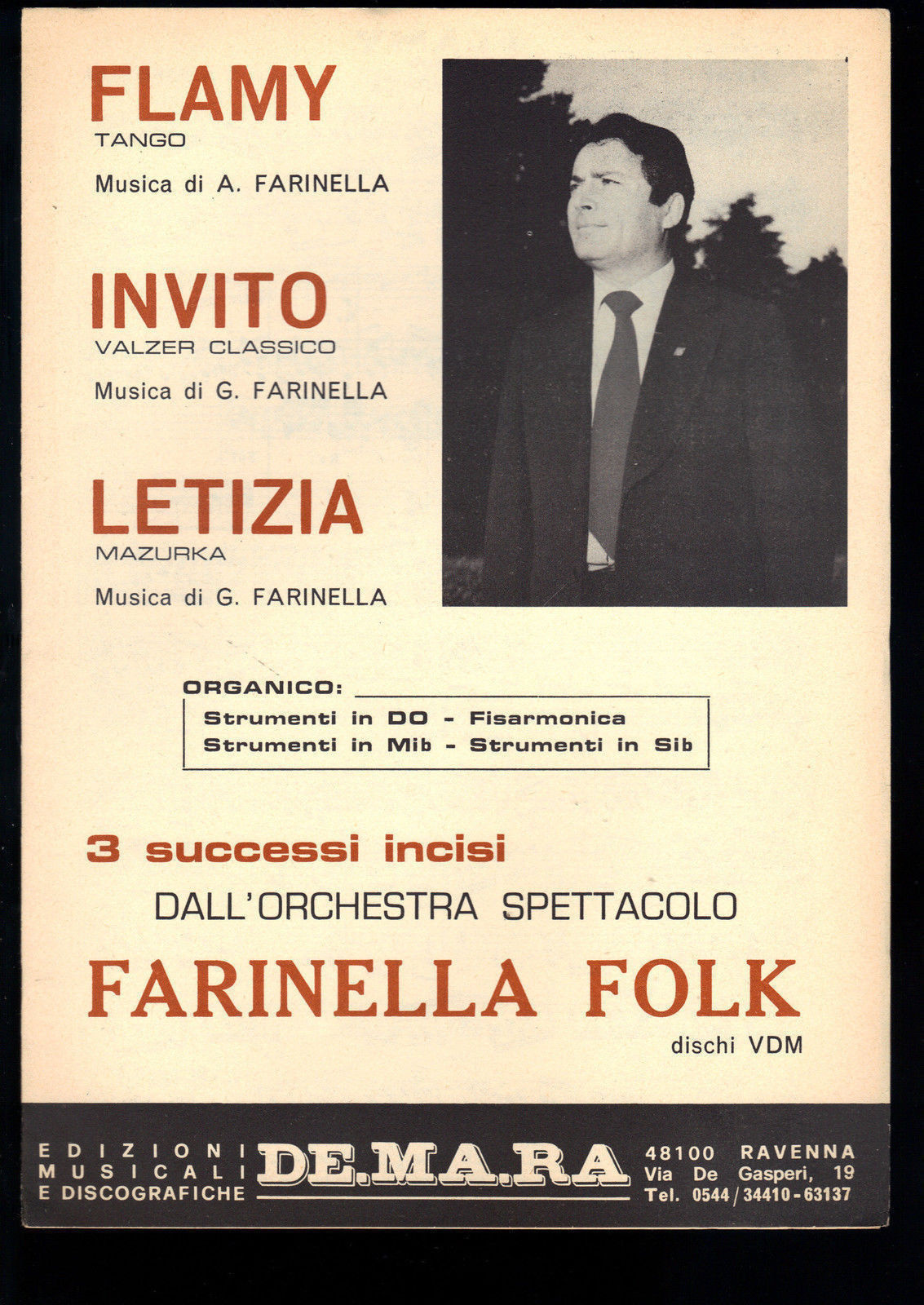 FLAMY - INVITO - LETIZIA (G. Farinella) # ORCH. FARINELLA FOLK # SPARTITO