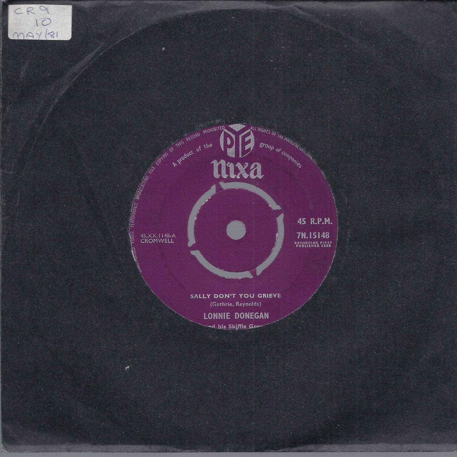 SALLY DON'T YOU GRIEVE - BETTY, BETTY, BETTY == LONNIE DONEGAN