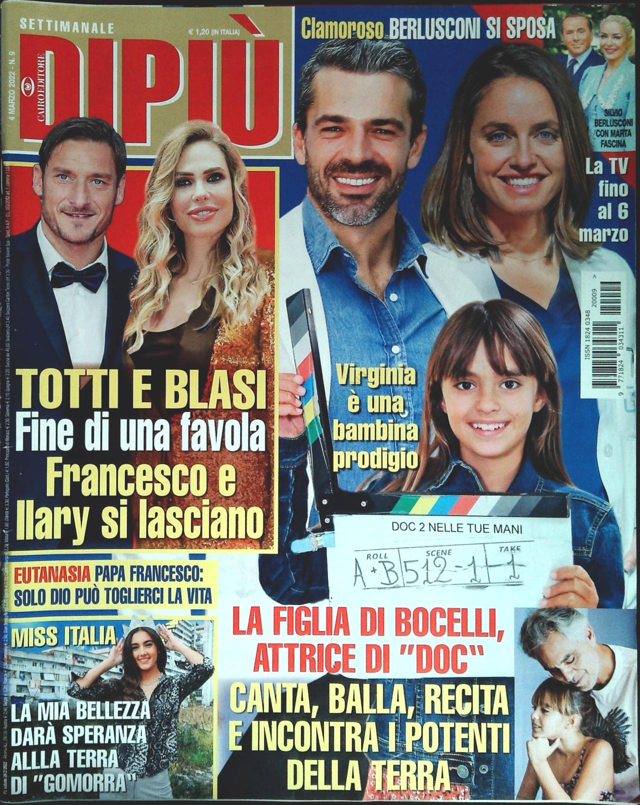 DI PIU' 4 MARZO2022 - VIRGINIA BOCELLI - TOTTI E BLASI