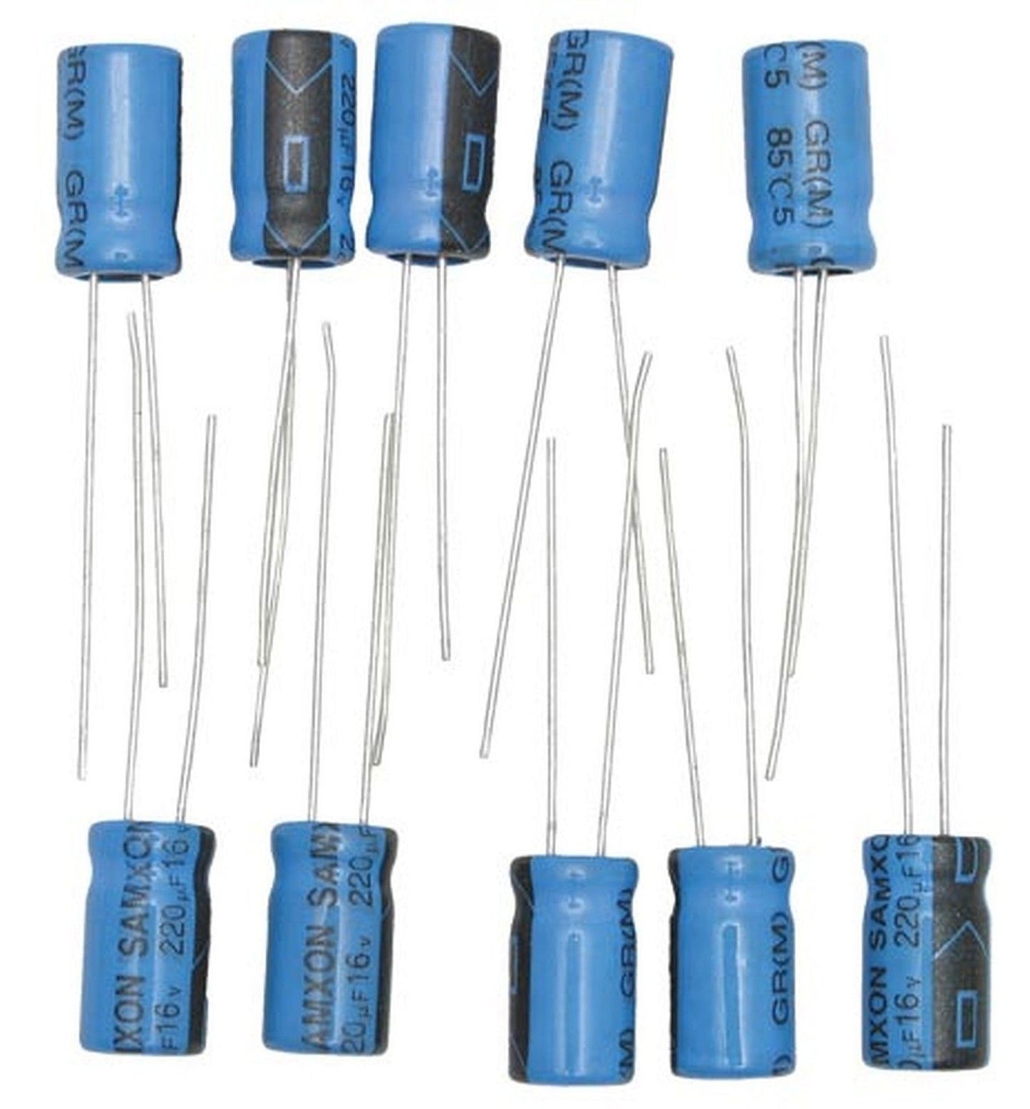 CONDENSATORE ELETTROLITICO  25 V. - 220 UF  - CONF 5 PEZZI