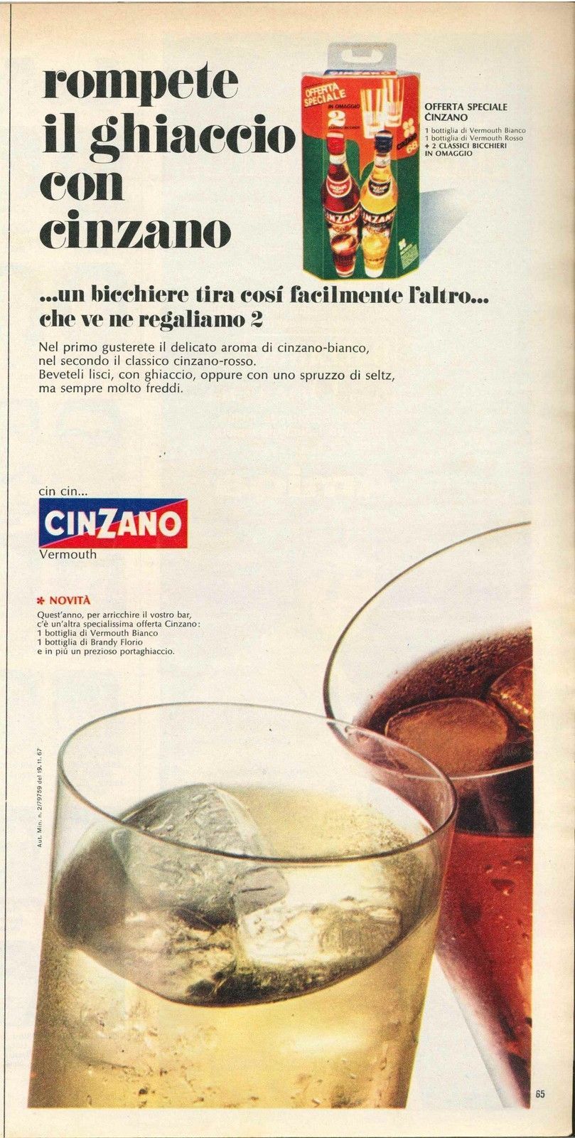 CINZANO ROMPETE IL GHIACCIO CON CINZANO - ADVERTISING