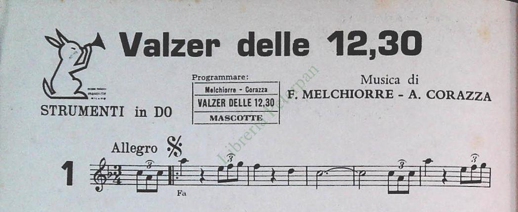 BALLAMO COL LISCIO - 4 BRANI - SPARTITO-SHEET MUSIC