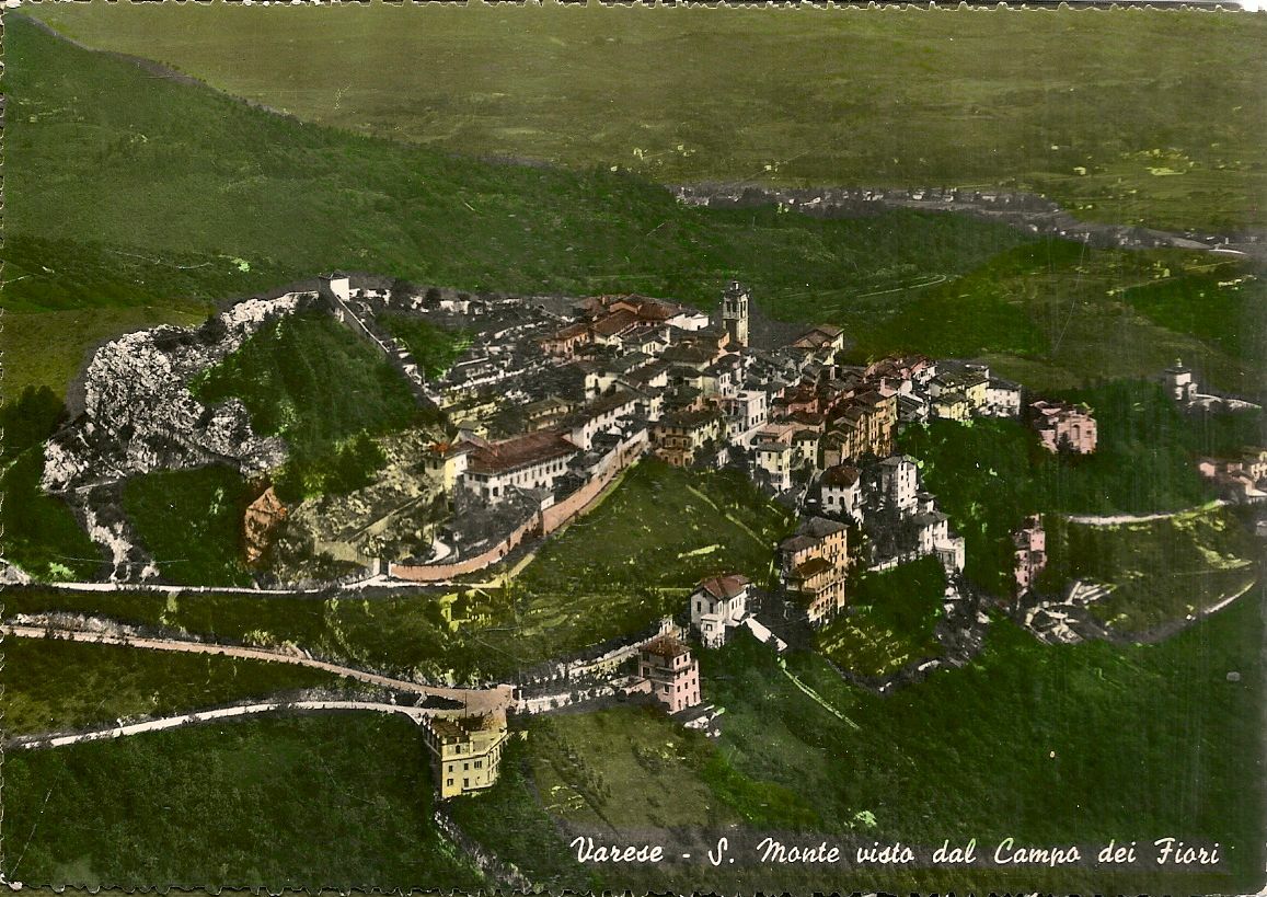 VARESE - S. MONTE VISTO DAL CAMPO DEI FIORI - ACQUARELLATA - V1956
