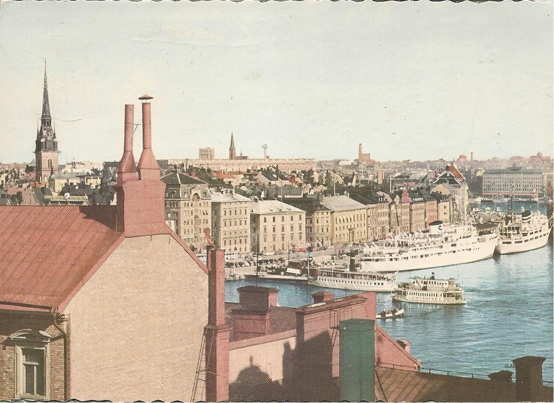 STOCKHOLM - UTSIKT OVER SKEPPSBRON - V1957
