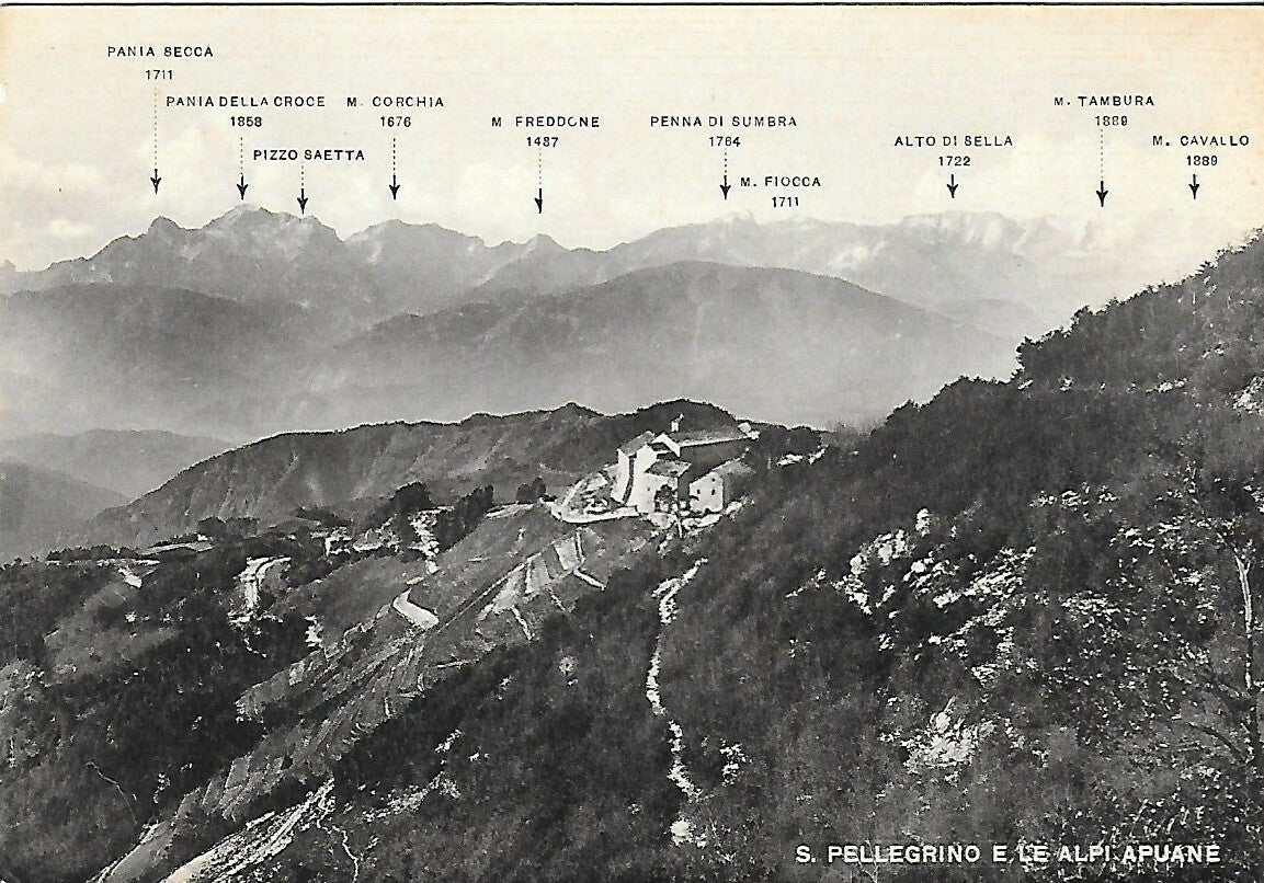 S. PELLEGRINO E LE ALPI APUANE - PANORAMA - NV
