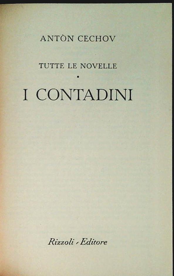 I CONTANDINI - ANTON CECHOV