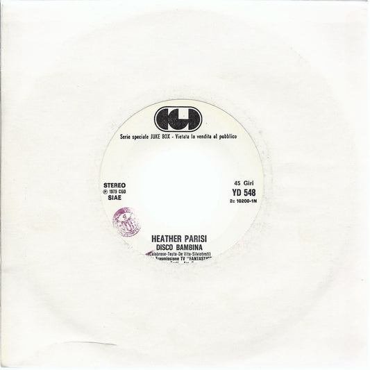 DISCO BAMBINA - BLACKOUT # HEATHER PARISI - Edizione per Juke Box