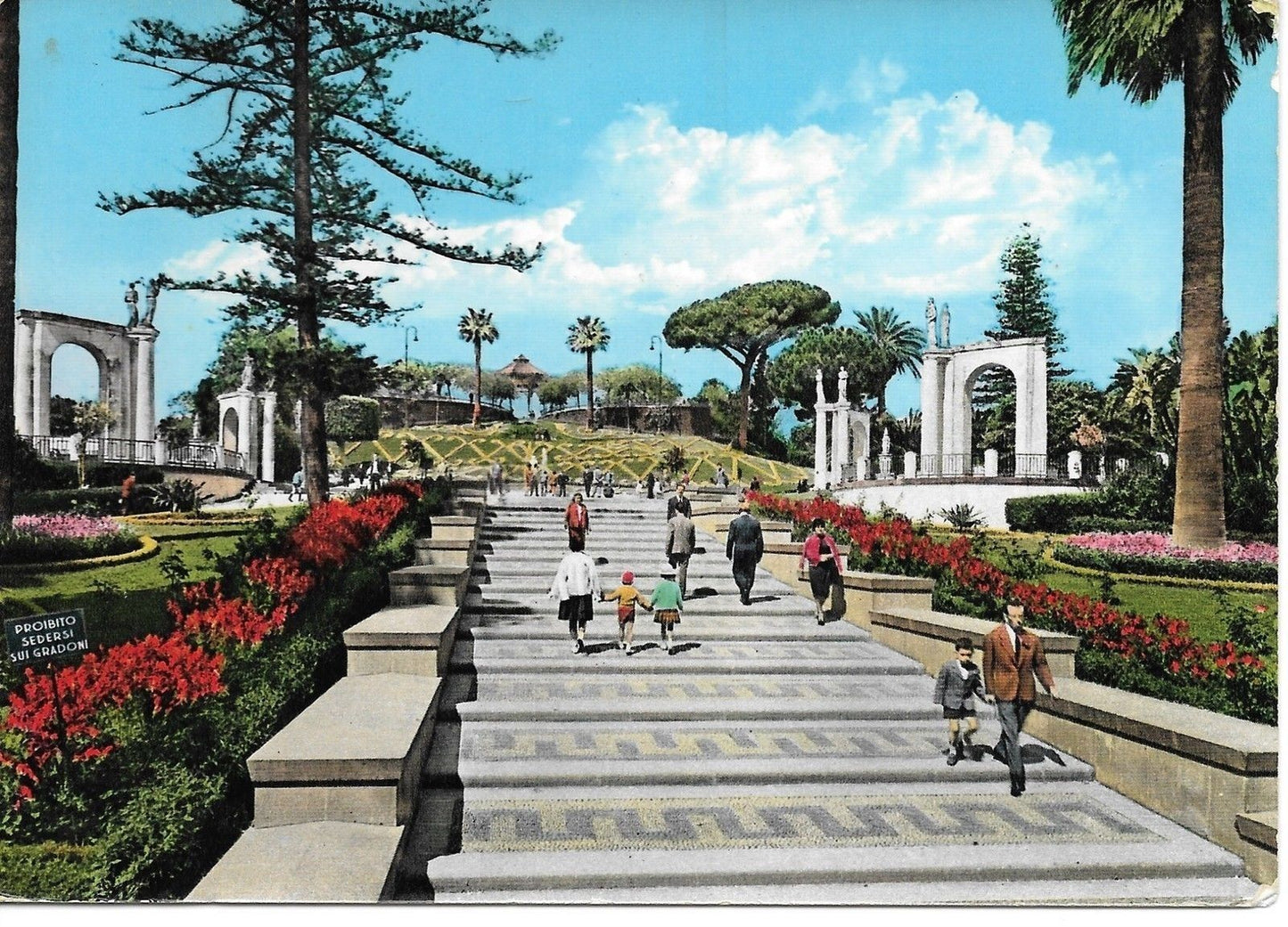 CATANIA - VILLA BELLINI - INGRESSO PRINCIPALE - ACQUARELLATA