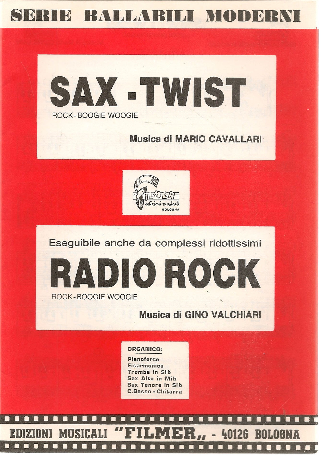 SAX-TWIST - RADIO ROCK - Musiche Cavalalri Valcghiari - SPARTITO-SHEET MUSIC