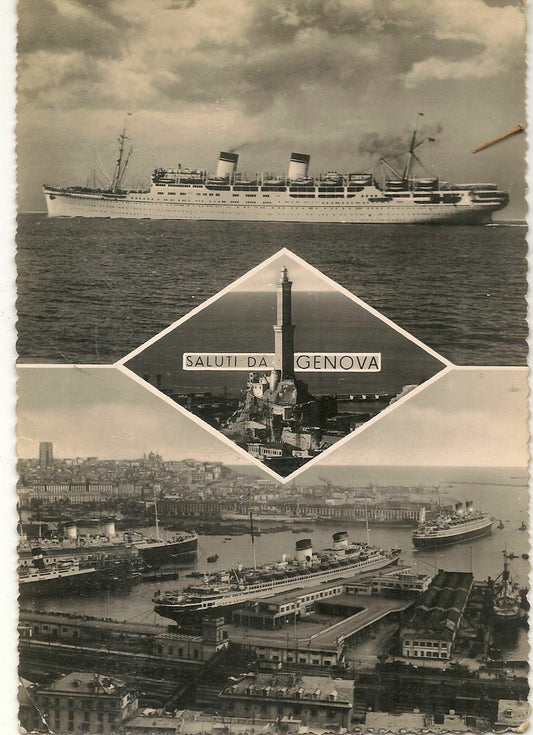 SALUTI DA GENOVA - TRE VEDUTE - V1953