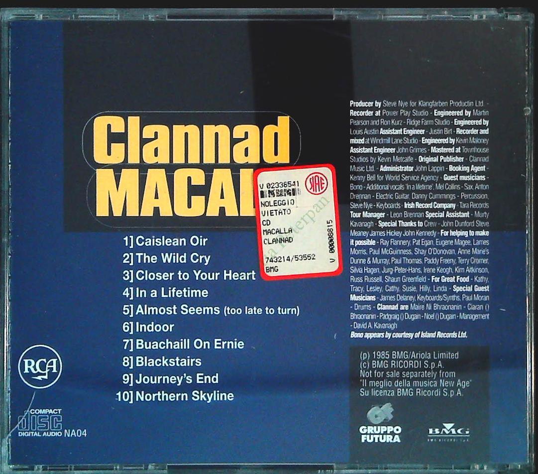 CLANNAD - MACALLA - CD