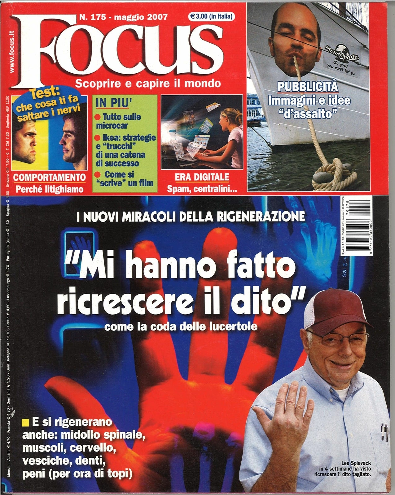 FOCUS N. 175 - MI HANNO FATTO RICRESCERE IL DITO