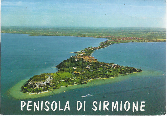 PENISOLA DI SIRMIONE - LAGO DI GARDA - VEDUTA AEREA - V 1980