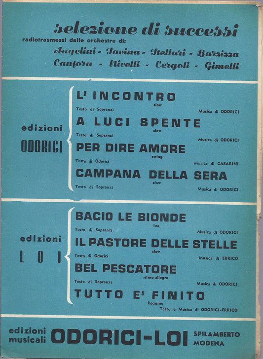 SELEZIONE DI SUCCESSI - 8 Brani di Odorici, Casarini e Errico # SPARTITO