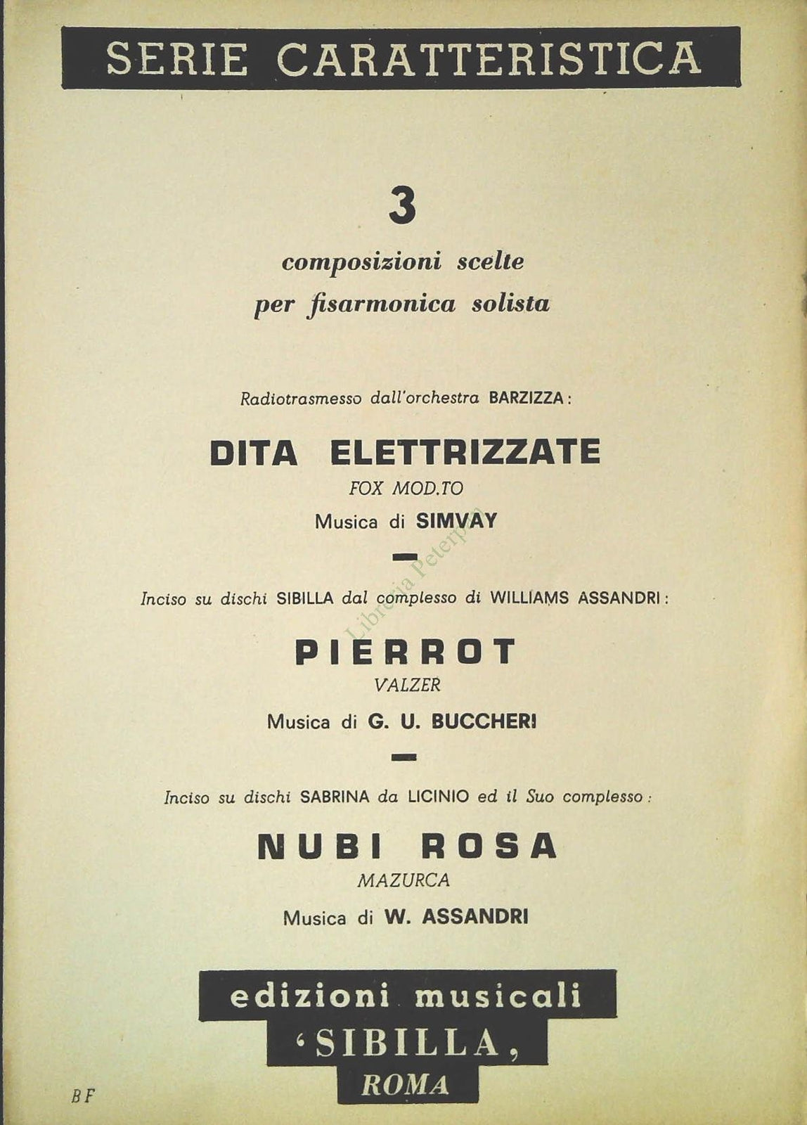 3 BRANI PER FISARMONICA SOLISTA - SPARTITO-SHEET MUSIC