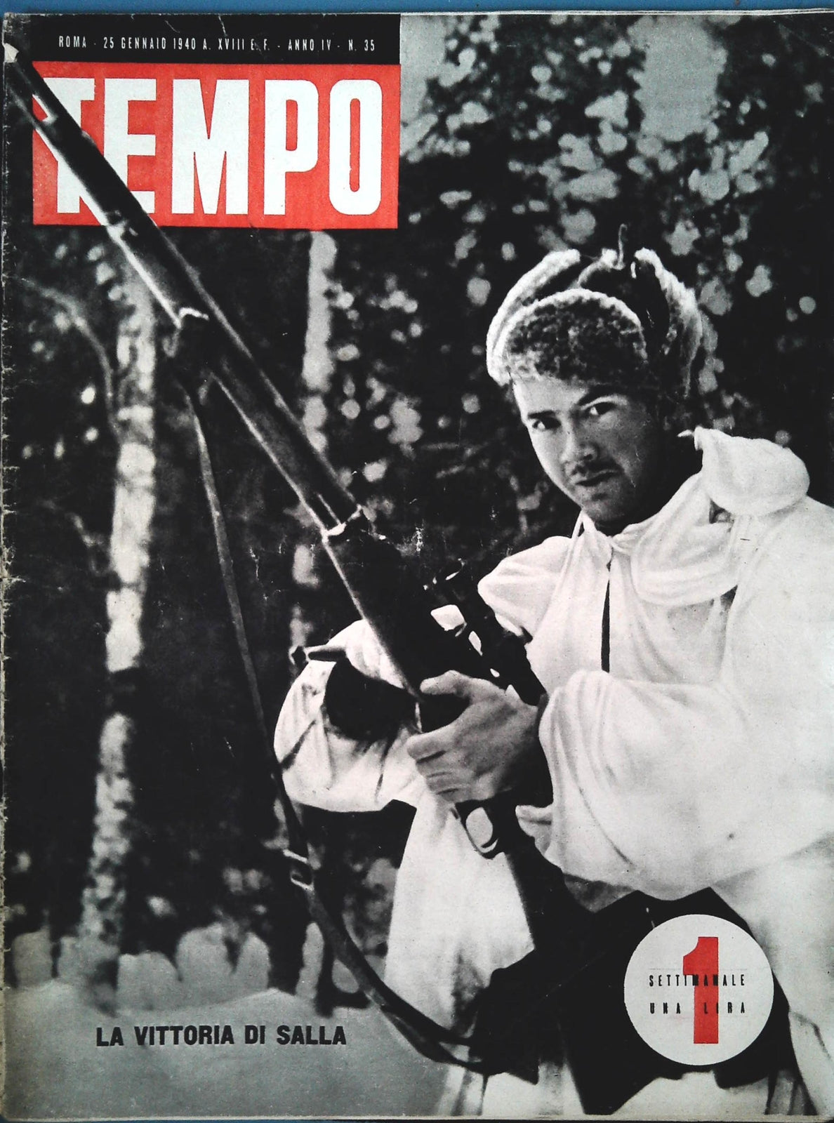 TEMPO N. 35 - 25 GENNAIO 1940 - CINA FRA RUSSIA E GIAPPONE - SCANDINAVIA
