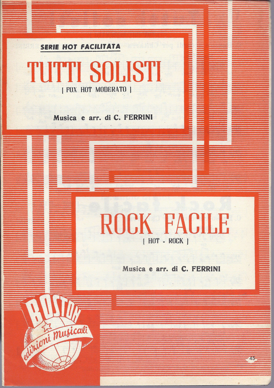 TUTTI SOLISTI -- ROCK FACILE   C. Ferrini  # SPARTITO - Edizioni Boston