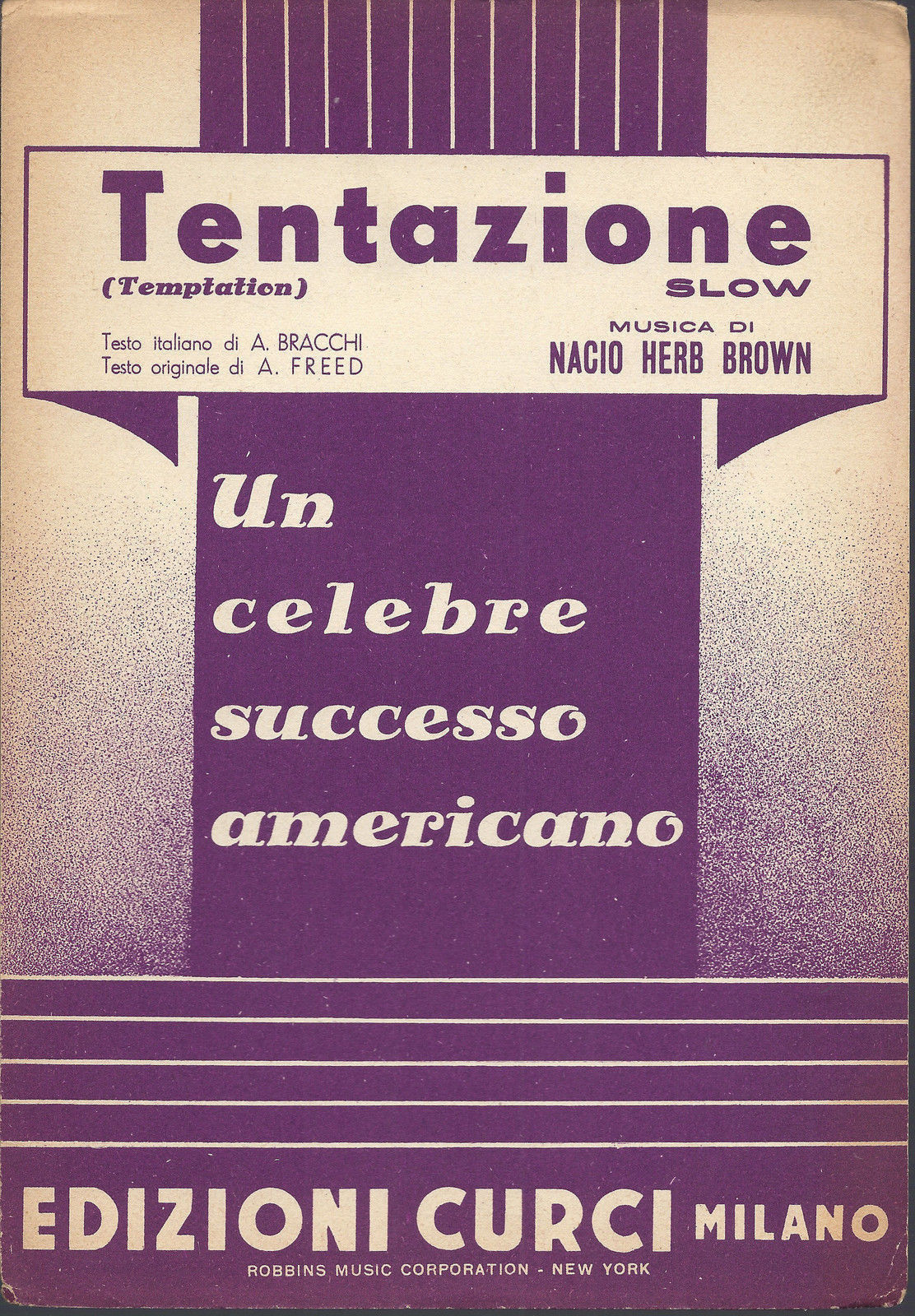 TENTAZIONE ( TEMPTATION ) A. Bracchi, A. Freed - Nacio Herb Brown # SPARTITO