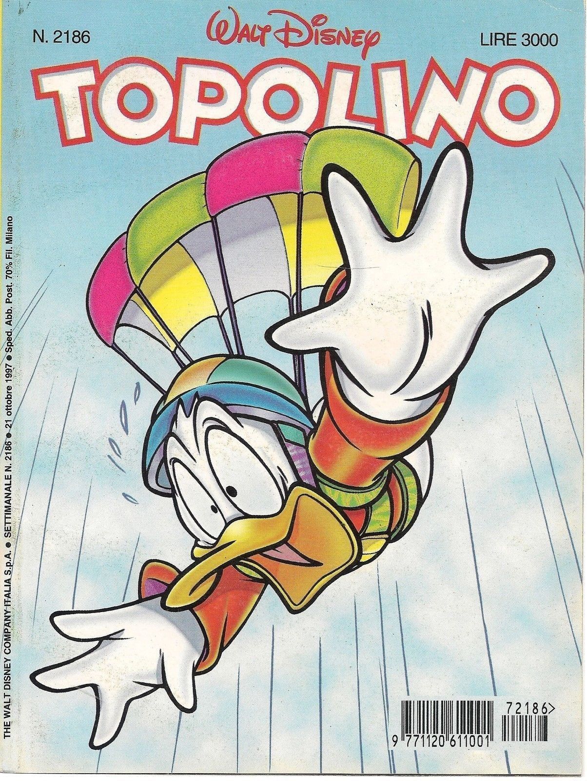 TOPOLINO N° 2186 - 21 OTTOBRE 1997