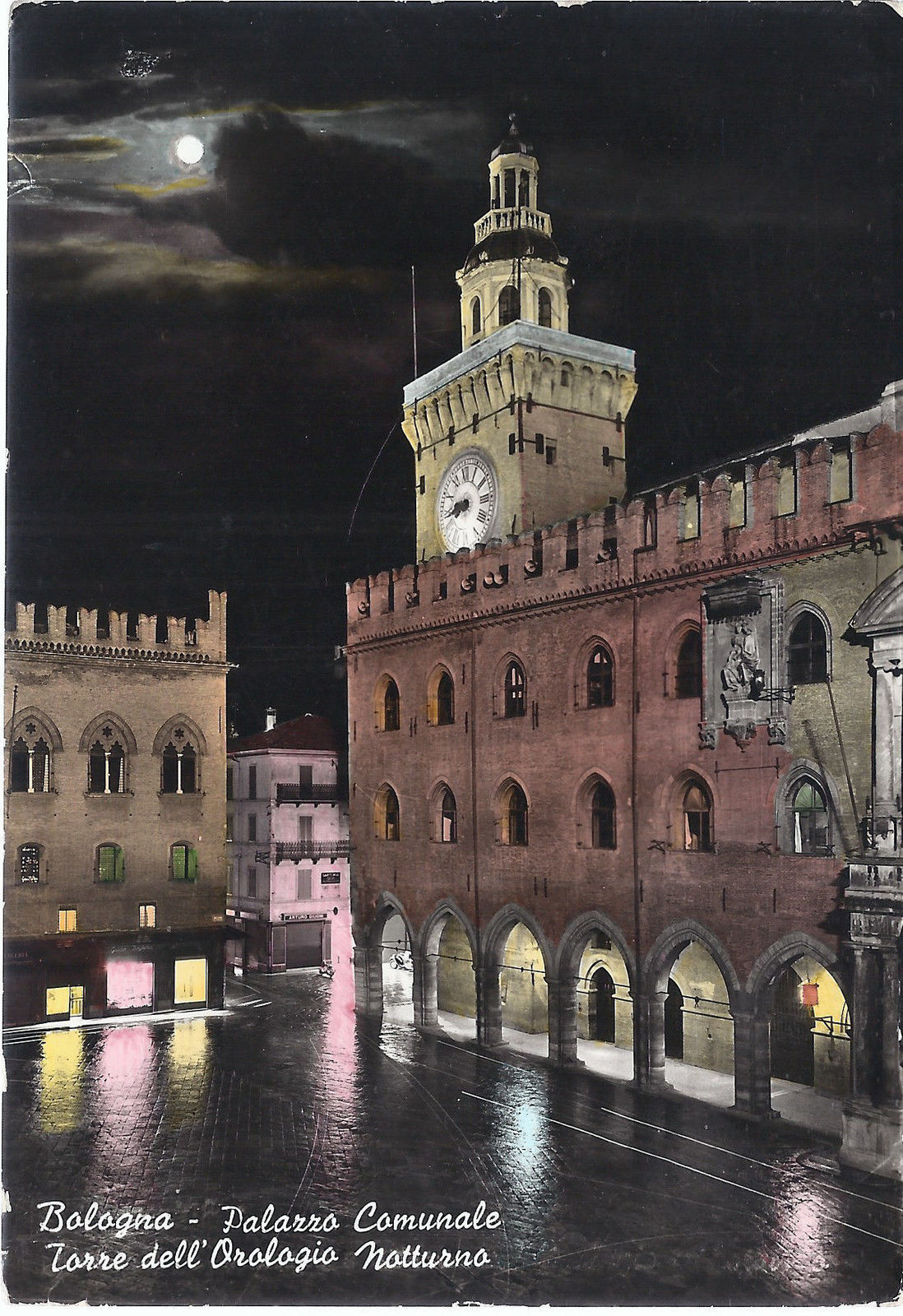 BOLOGNA - PALAZZO COMUNALE - TORRE DELL'OROLOGIO - NOTT