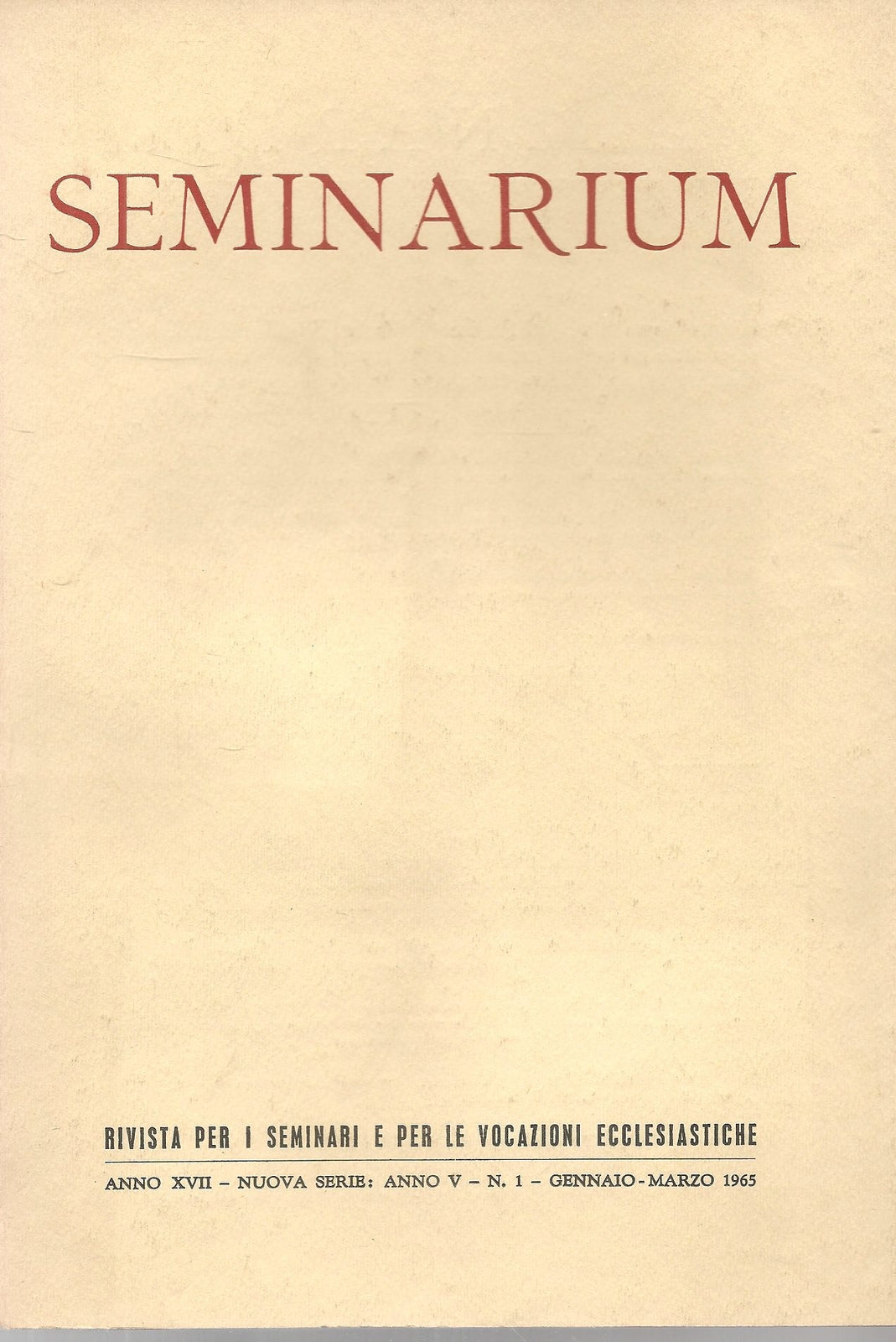 SEMINARIUM N. 1 - 1965