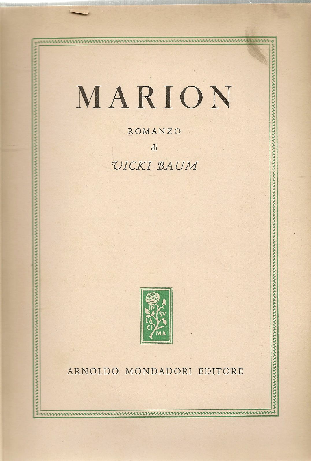 MARION - VICKI BAUM