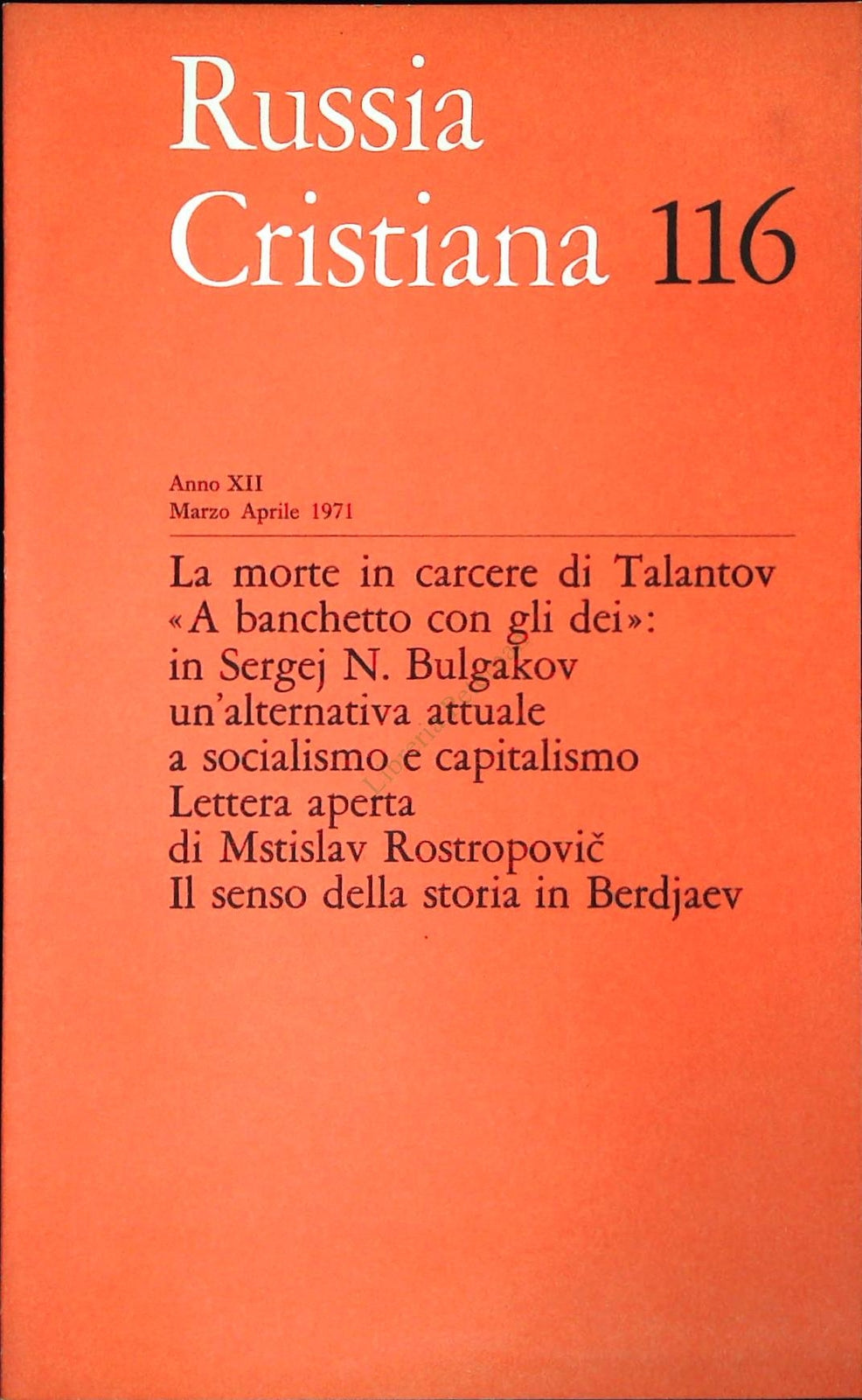RUSSIA CRISTIANA N. 116 - MARZO APRILE 1971