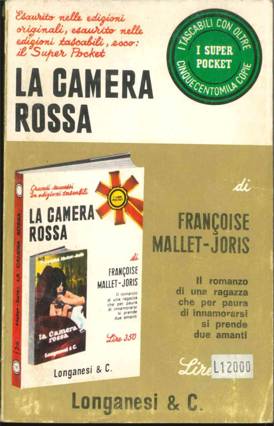 LA CAMERA ROSSA - FRANCOISE MALLET-JORIS  Ed. SuperPocket
