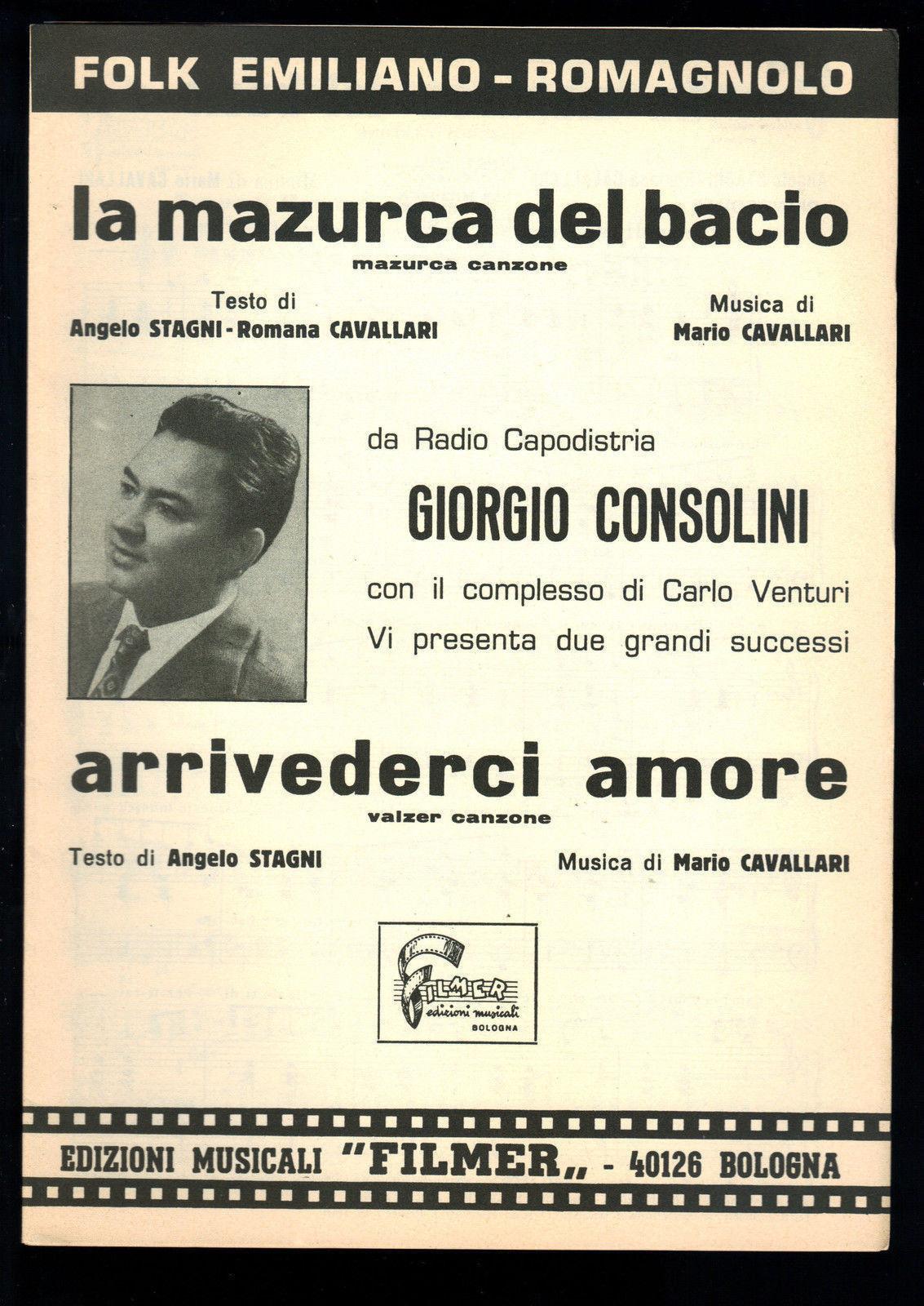 LA MAZURCA DEL BACIO - ARRIVEDERCI AMORE # GIORGIO CONSOLINI # SPARTITO