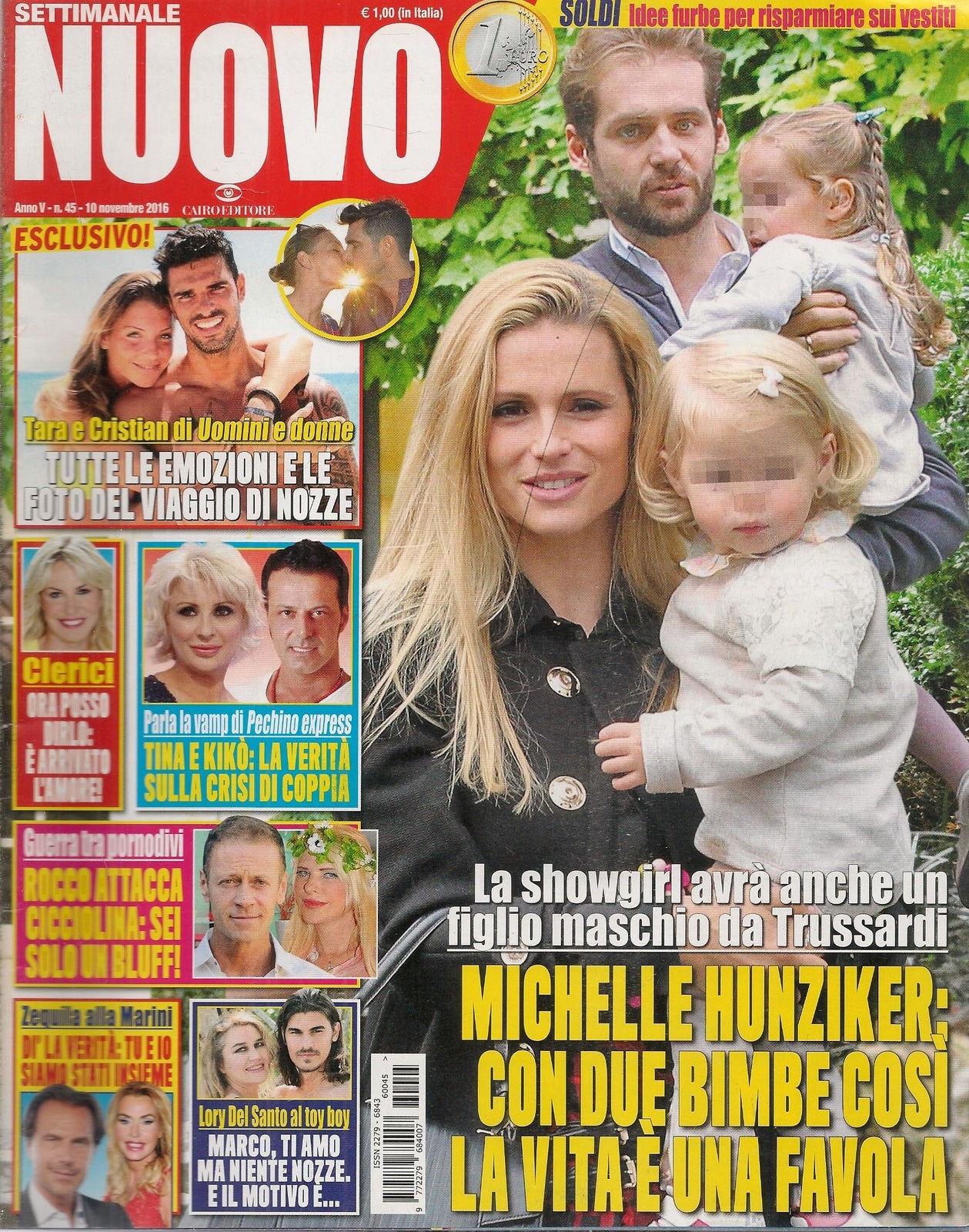 SETTIMANALE NUOVO 10 MNOVEMBRE 2016 -HUNZIKER-TINA E KIKO'-CLERICI-SIFFREDI