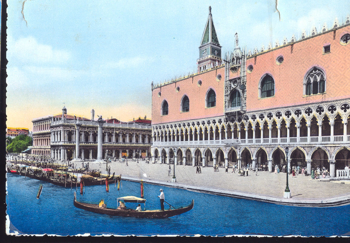 VENEZIA - PALAZZO DUCALE - V1955 - ACQUARELLATA