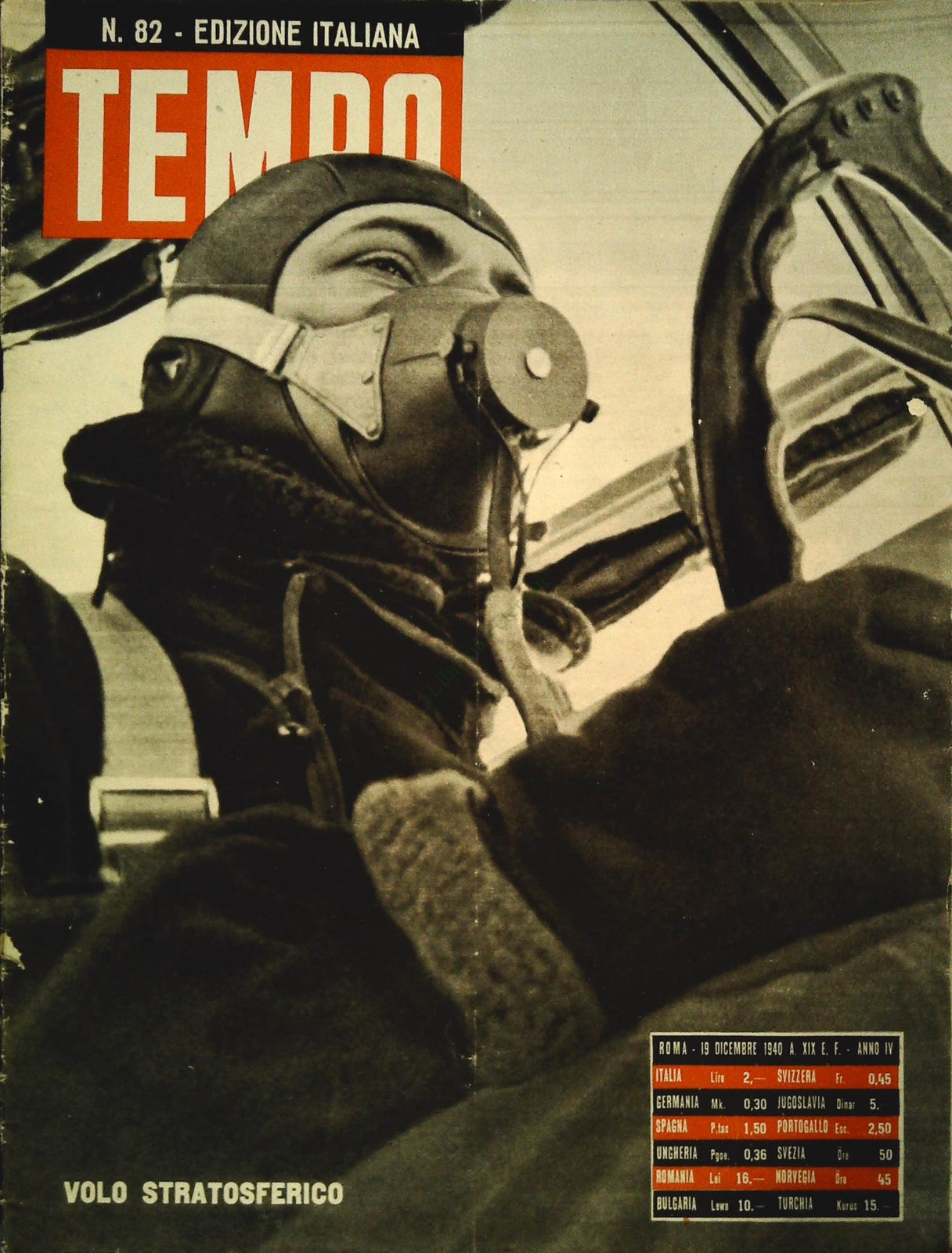 TEMPO N. 82 - 19 DICEMBRE 1940 - PARTENZA REGGIMENTRO-IRLANDA-CARRI ARMATI