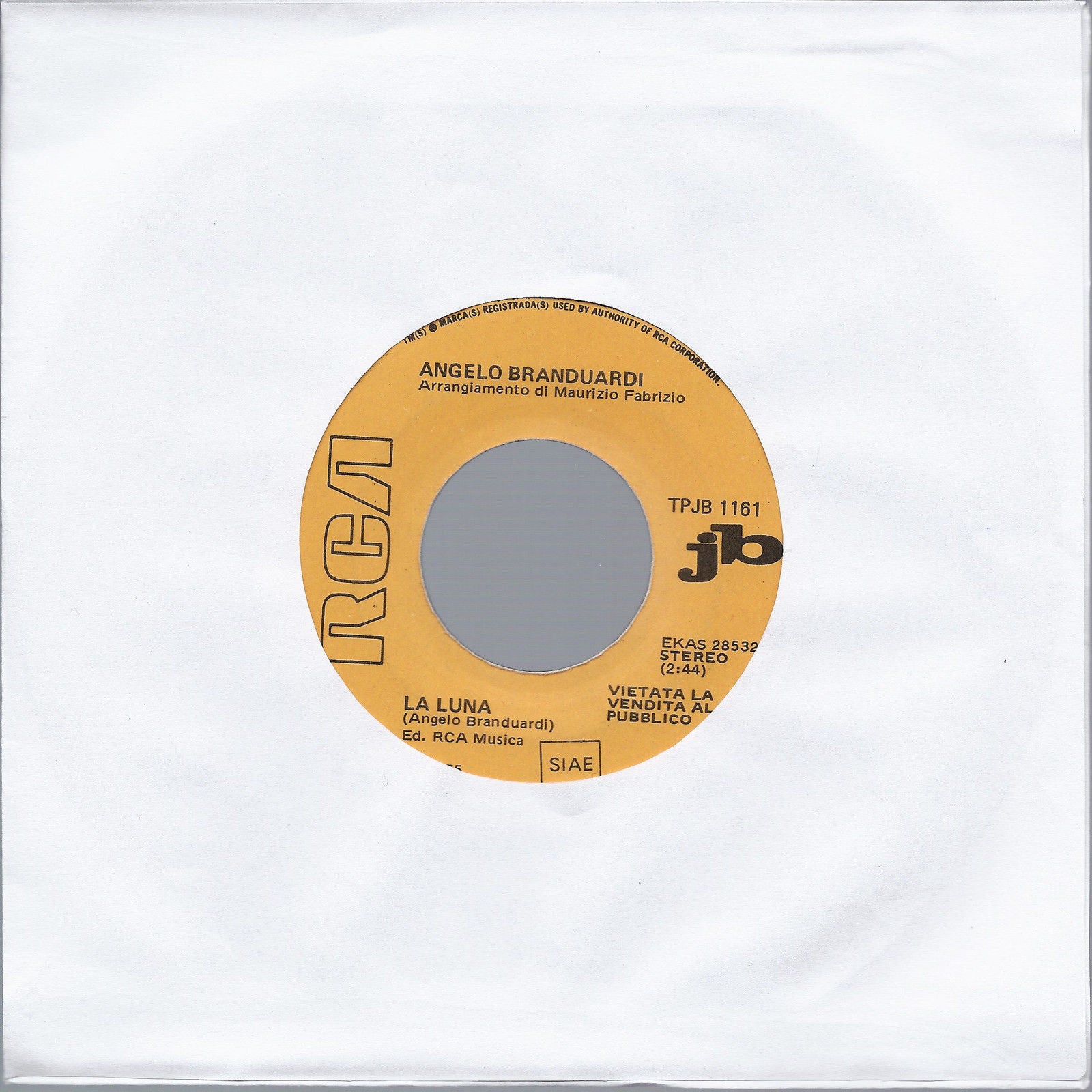 LA LUNA # ANGELO BRANDUARDI = OOOLA-LA # BETTY WRIGHT - Edizione per Juke Box