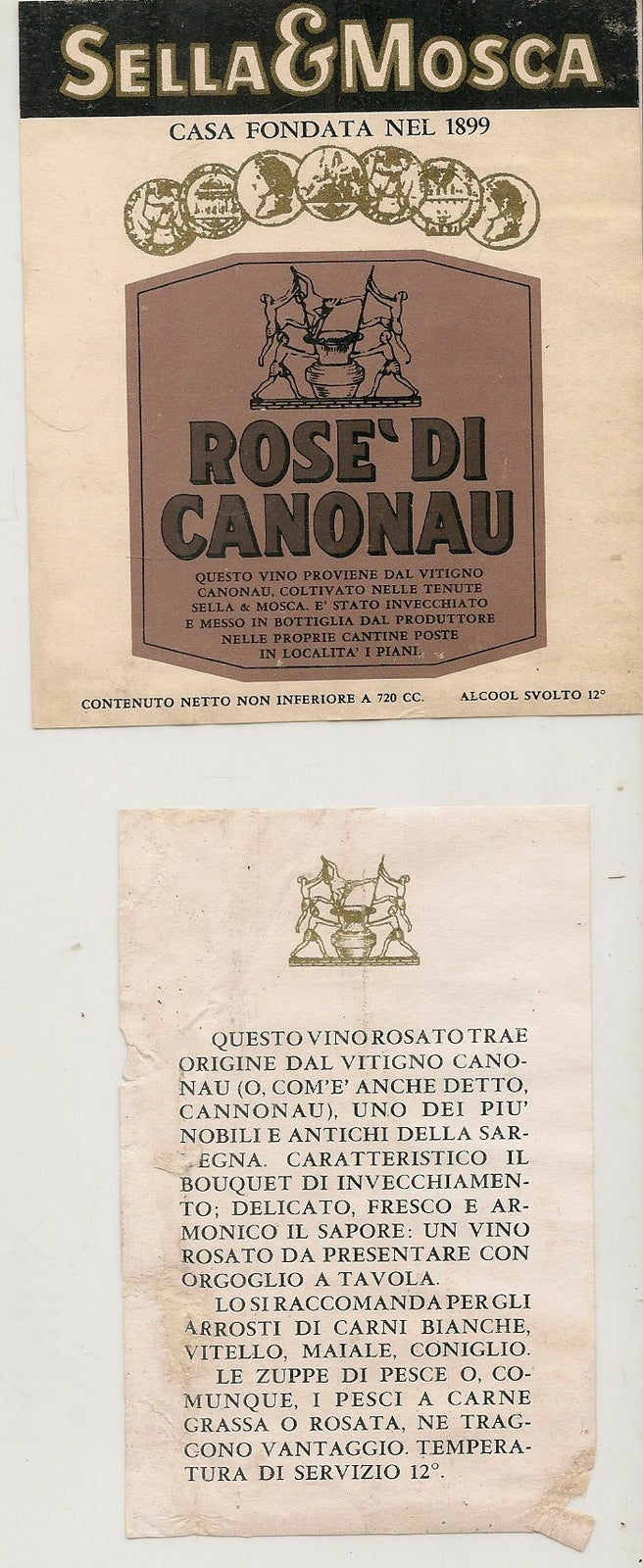 ROSE' DI CANONAU - ETICHETTA VINO