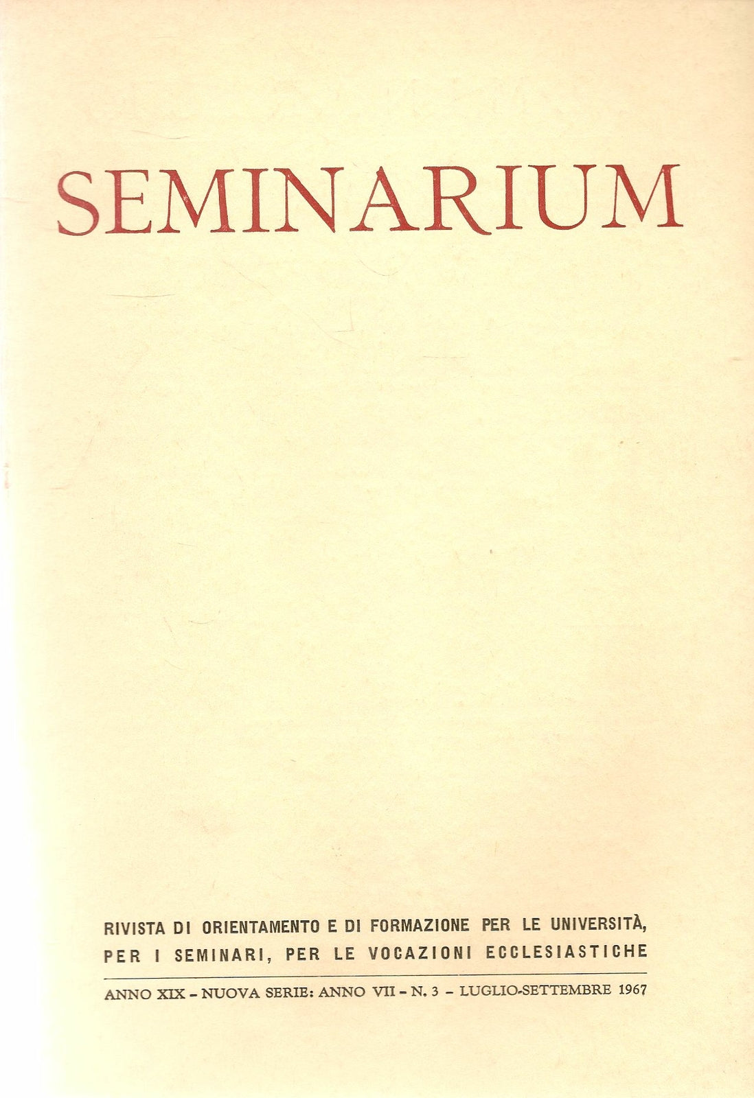 SEMINARIUM N. 3 - 1967