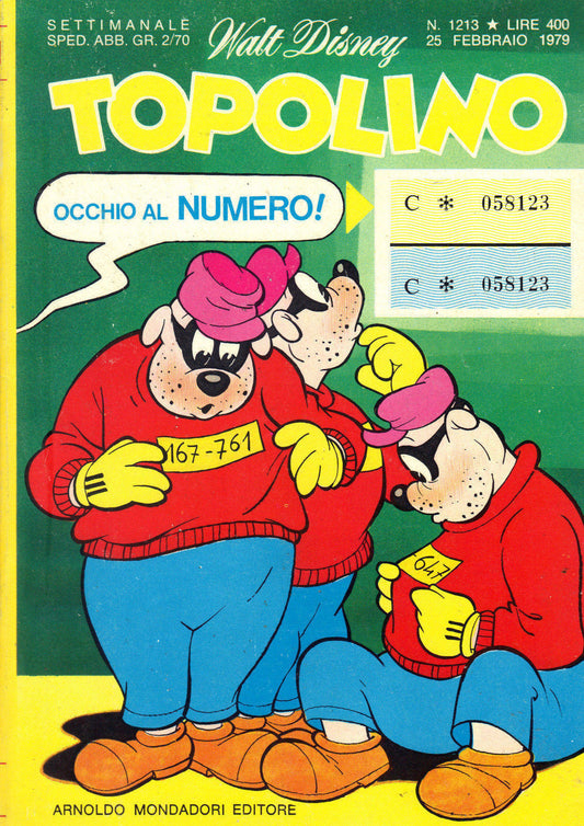 TOPOLINO N° 1213 - 25 FEBBRAIO 1979