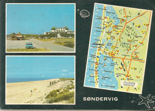 SONDERVIG - DENMARK -  DUE VEDUTE CON CARTINA - V1973