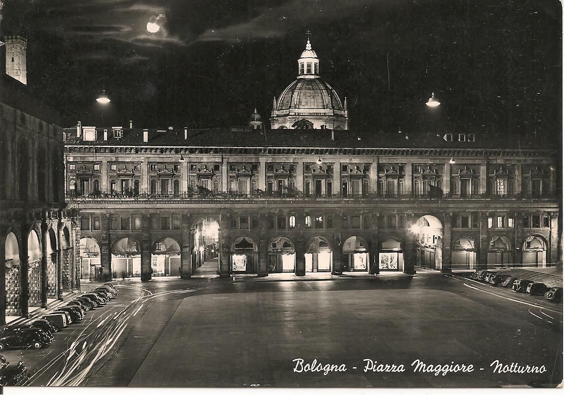 BOLOGNA - PIAZZA MAGGIORE - NOTTURNO - V1953