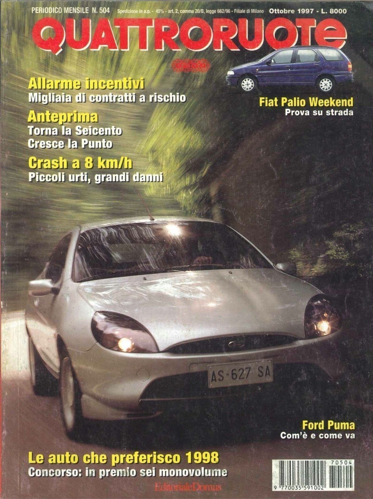 QUATTRORUOTE N. 504 - OTTOBRE 1997
