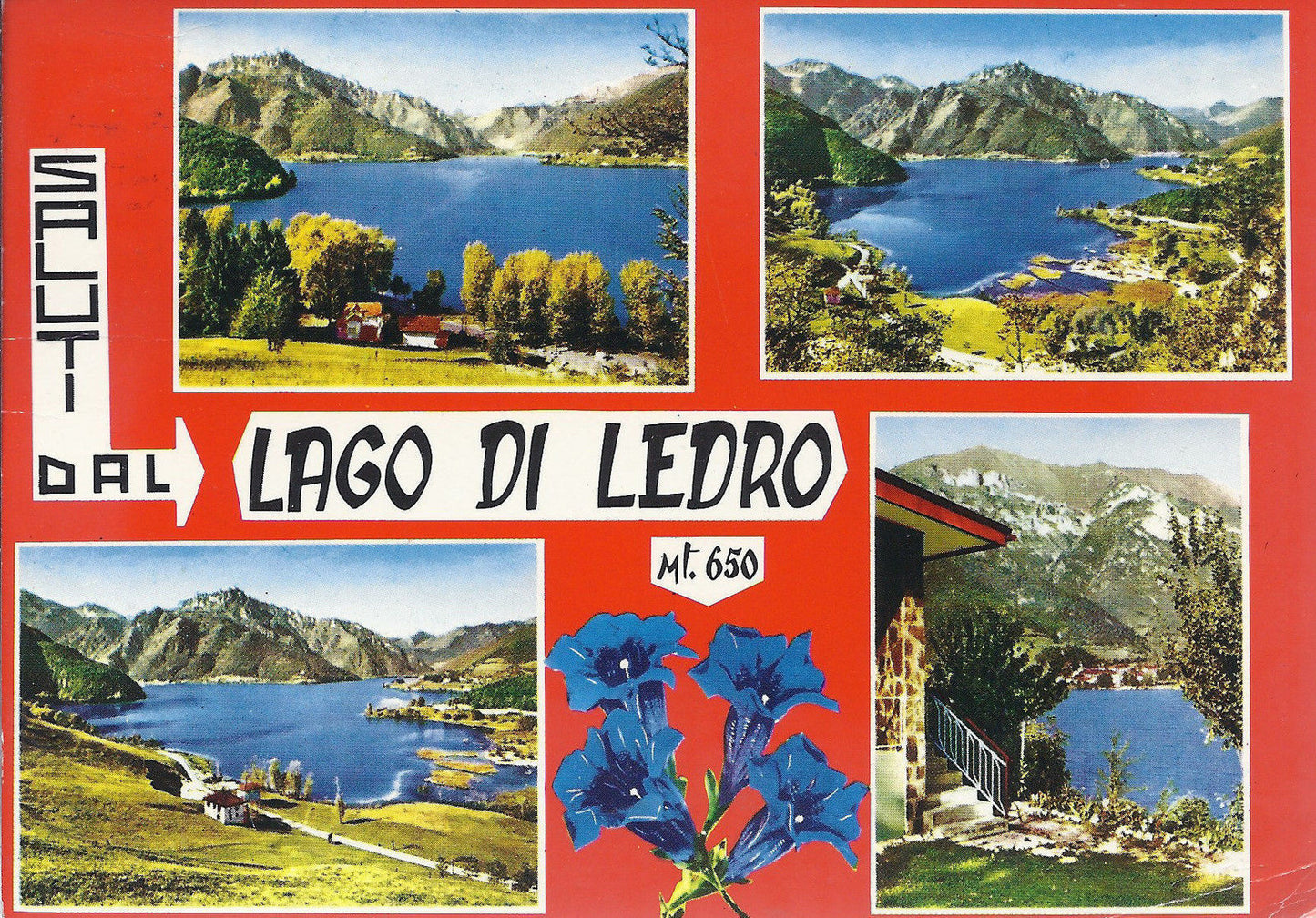 LAGO DI LEDRO - SALUTI DA - 4 VEDUTE - V1991